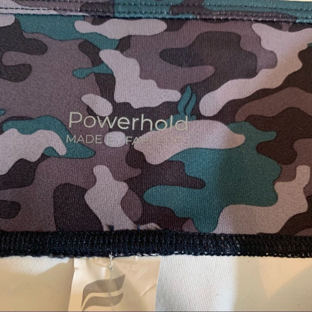 FABLETICS Salar Printed Camo‎ Powerhold Capris Teal Gray Purple Womens Medium - Picture 10 of 14